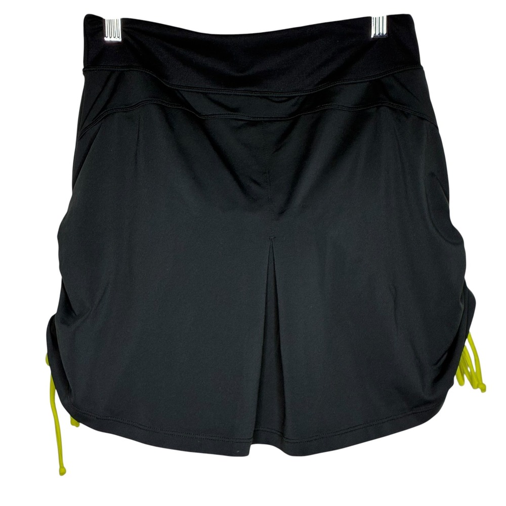 Novara Womens Medium Cycling Skort Black Lime Green Padded Bike Shorts Skirt - Picture 5 of 6